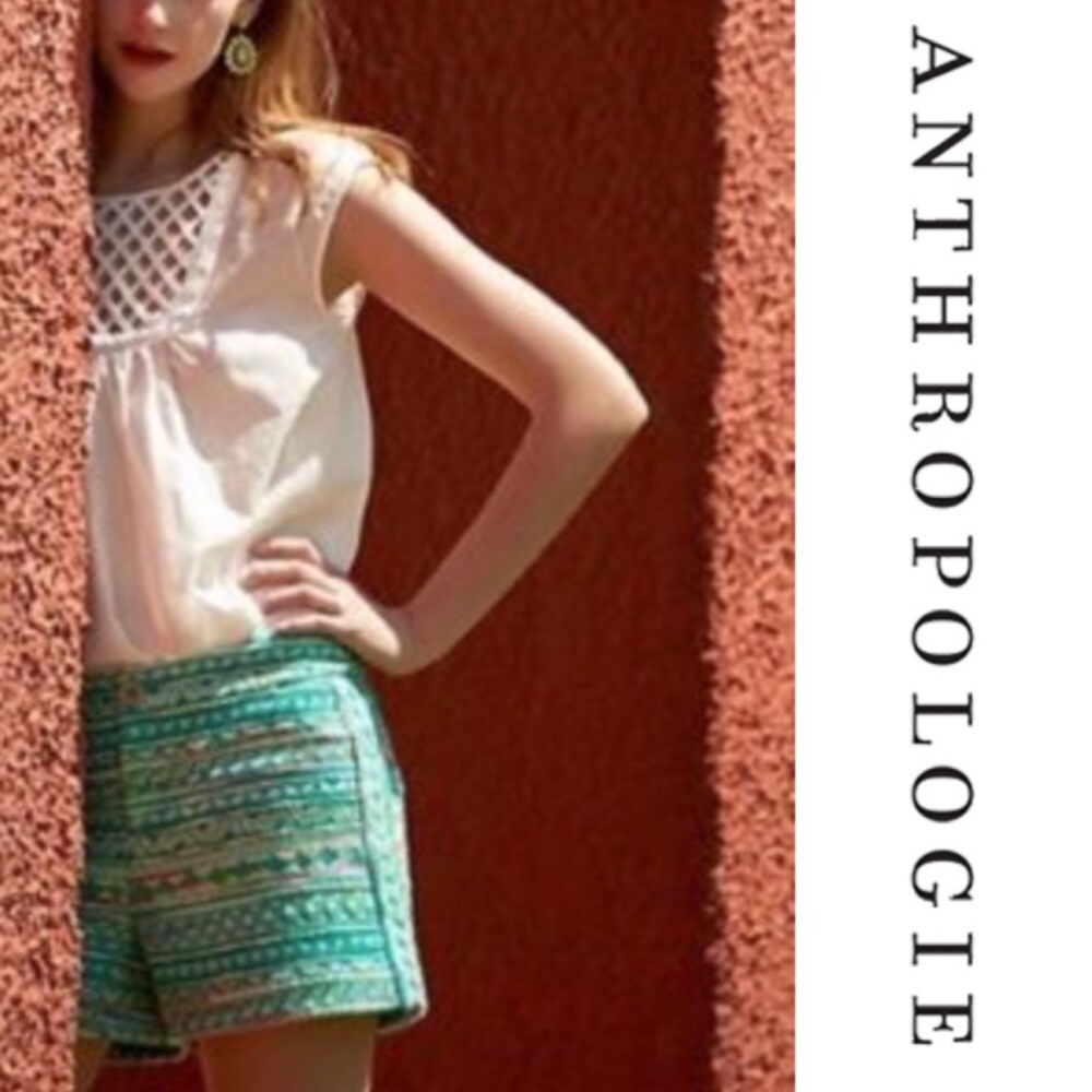 Anthropologie elevenses tribal shorts size 4